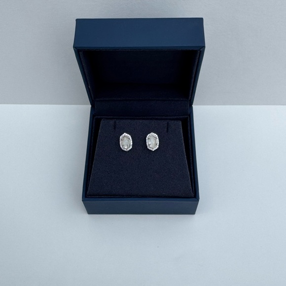 Kendra Scott Silver and White Hexagon Earrings - Picture 5 of 7